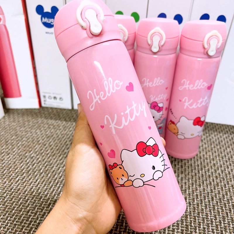 Bình Giữ Nhiệt Hello Kitty Siêu Dễ Thương Chất Liệu Inox 304