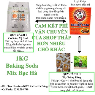 Baking Soda 1000g, bột nở, tẩy rửa, làm trắng răng, đắp mặt