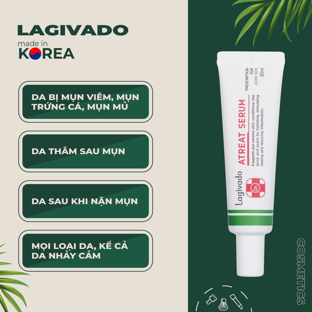 Bộ chăm sóc da HQ Lagivado Phục Hồi Da Mụn gồm Cream 30g và serum 60ml