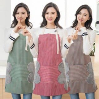 Tạp dề kẻ hoa_ chống thấm nước 2bên