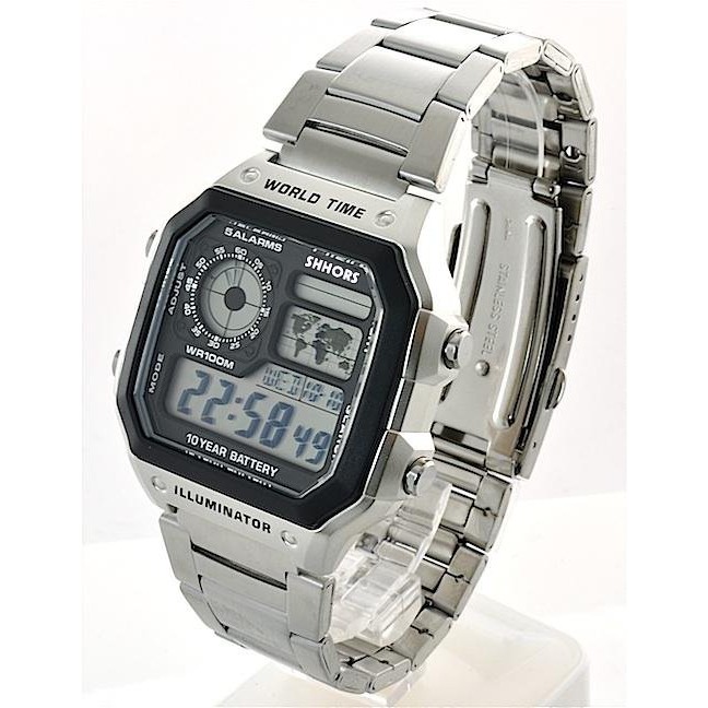 Đồng Hồ Nam Chính Hãng Dây Thép Mặt Vuông SHHORS AE-1200WHD.