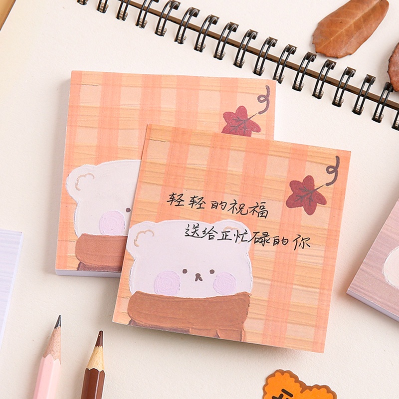 Set 80 tờ giấy ghi chú họa tiết hoạt hình dễ thương cho học sinh