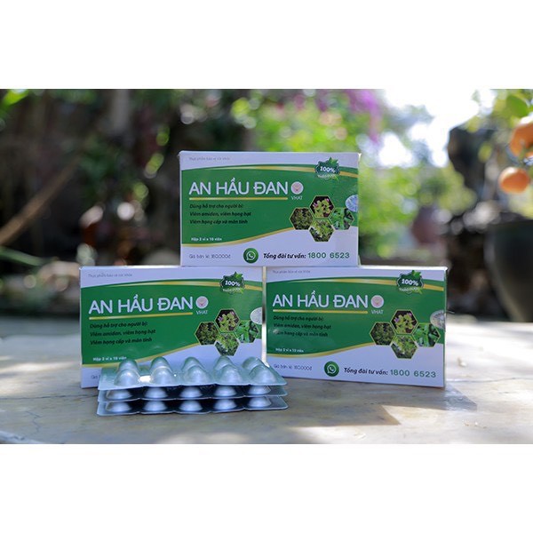 An hầu đan dành cho người bị viêm amidan, viêm họng hạt, hộp 20 viên – Health Pharmacy