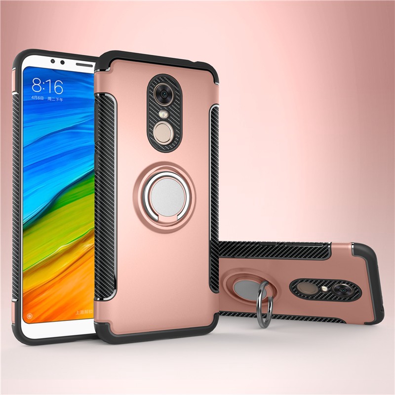 Xiaomi Redmi 5 5 Plus / 6 6a 6 Pro / Mi A2 Lite Armor Magnetic Suction Ring Car Bracket TPU Phone Case