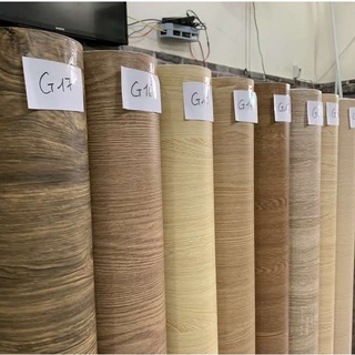 Giấy dán tường giả gỗ, decal giả vân gỗ, dán bàn tủ, chống nước, sẵn keo