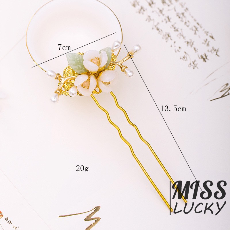 Trâm Cài Tóc Đính Ngọc Trai Phong Cách Cổ Điển Cho Nữ