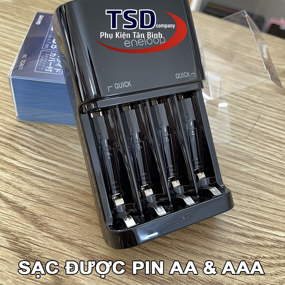 Dock Sạc Nhanh Eneloop Pro Sạc Pin AA, AAA Chính Hãng Thị Trường Nhật Bản ( Không Kèm Pin )