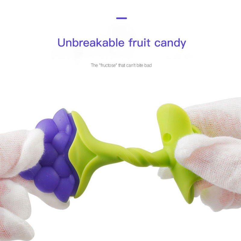 Đồ chơi gặm nhai hình trái cây bằng silicone không độc hại cho bé