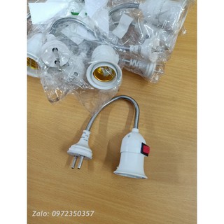 Đuôi đèn E27 xoáy lò xo 360 độ