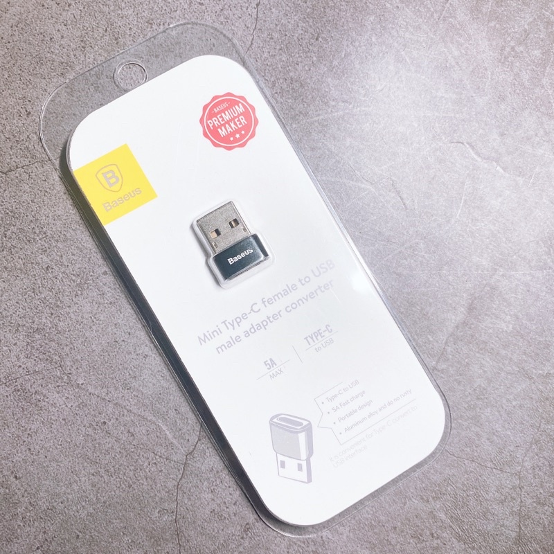 Đầu chuyển Baseus OTG USB sang Type C  cho sạc nhanh 18 20W