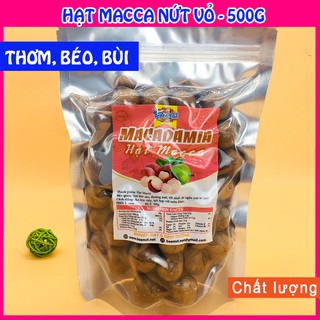 (500g) Hạt Macca Tây Nguyên Nứt Vỏ - Có tặng dụng cụ tách vỏ
