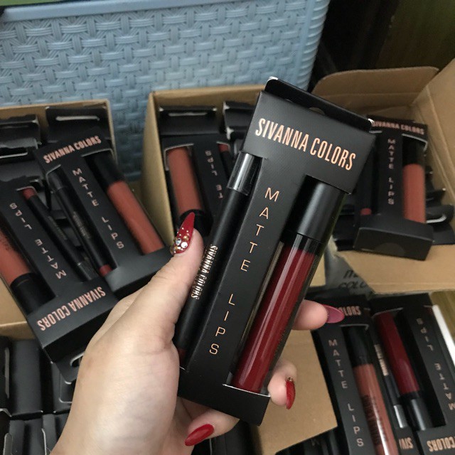 Son kem lì Sivanna Color Matte Lips kèm chì kẻ viền môi