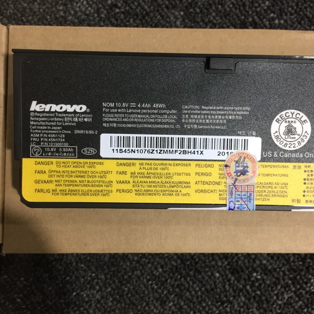 Pin Laptop LENOVO X240 (ZIN) - 6 CELL - Thinkpad T440s T450s T550s L450 X240 X250 W550s