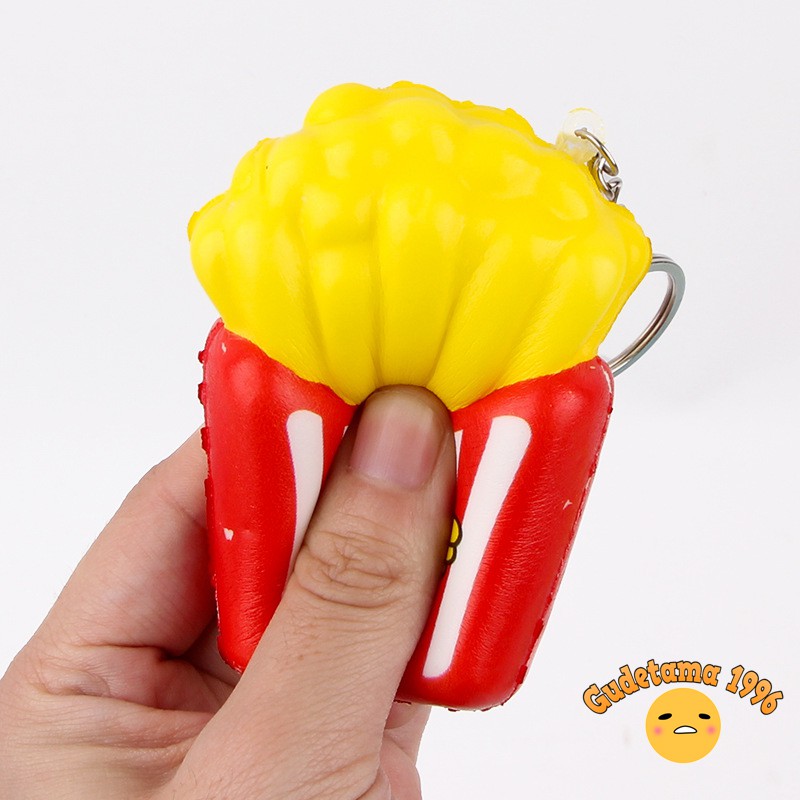 Squishy Khoai Tây Chiên mini 7cm có móc khóa