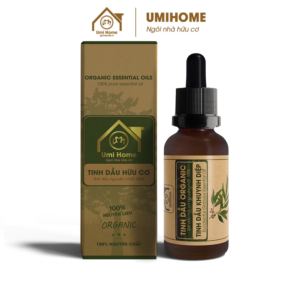 Tinh dầu thơm phòng Khuynh Diệp hữu cơ UMIHOME nguyên chất 10ml