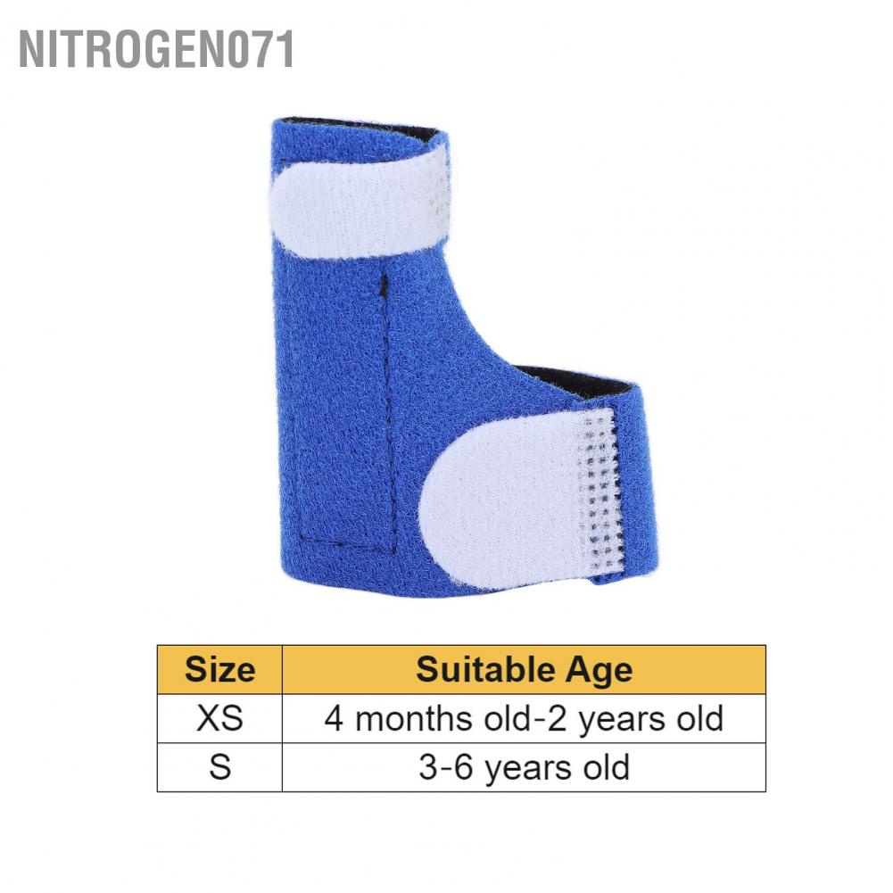 Nitrogen071 Bảo vệ ngón tay em bé Ổn định cái mềm Bộ ổn cho trẻ sơ sinh Nẹp hỗ trợ màu xanh
