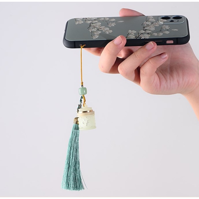 Móc treo phát sáng phong thủy lưu trữ hương mẫu mã độc đáo đem lại bình an may mắn treo túi xách, điện thoại, quà tặng