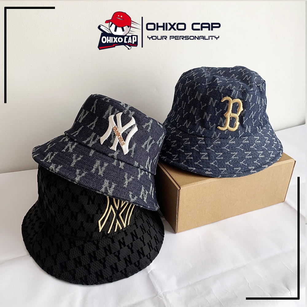 Mũ Bucket M.L.B NY Yankees Bucket Hat - Black xuất dư full tag ảnh thật 100% BUCKET 1