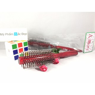 Lược tròn chải tóc cán gỗ
