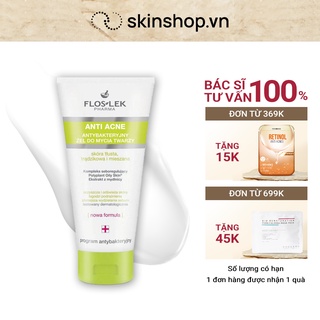 Sữa rửa mặt Floslek Anti Acne Face Cleansing Gel 200ml - Cho Da Dầu Mụn Trứng Cá, Ngừa Khuẩn