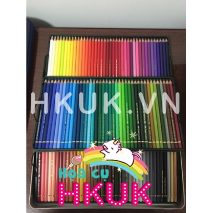 (Tặng kèm sổ vẽ) Chì màu  Faber Castell Artist Polychromos Pencil 60 /120 màu (hộp thiếc)