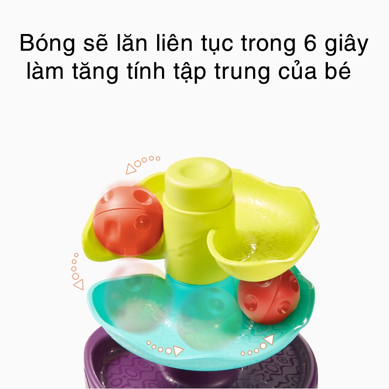Đồ chơi cầu trượt thả bóng KUB, đồ chơi bóng lăn xoay tròn cho bé - KUB OFFICIAL