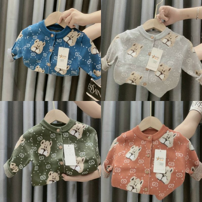 Áo Len cài giữa cho bé chất đẹp-cực ấm (6-17kg)