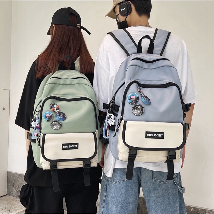 Balo Nam Nữ TH012 Cao Cấp Thời Trang, Balo Đi Học Bỏ Vừa Laptop 15.6 inch 4 Màu Đẹp