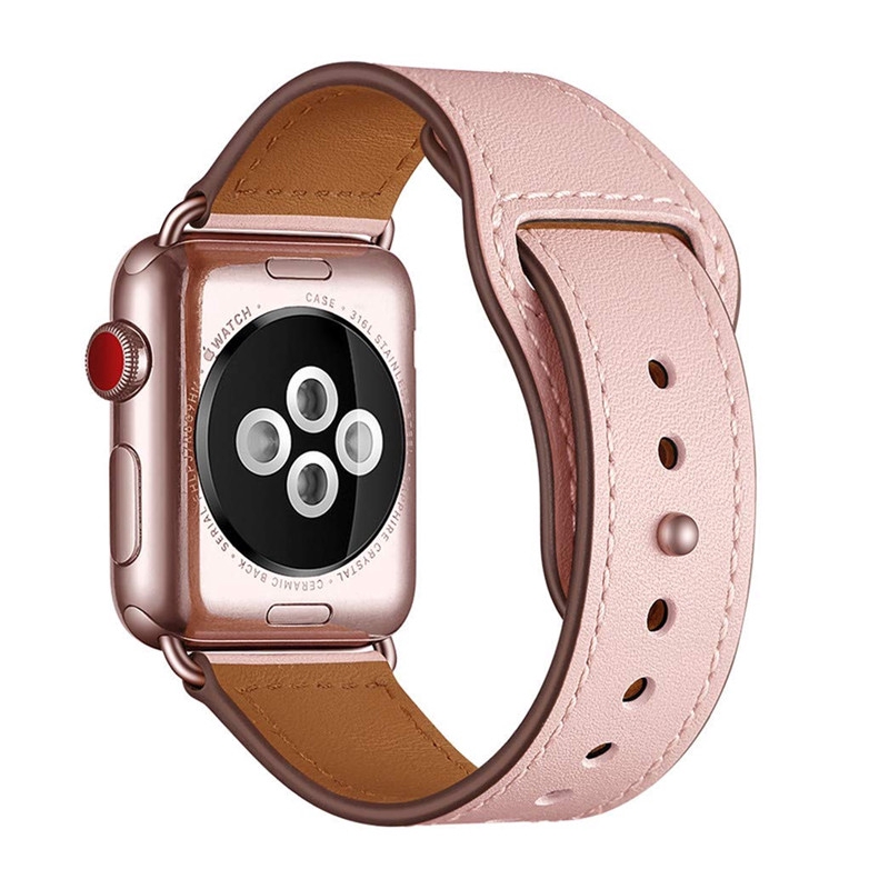 Dây đeo bằng da thật cho Apple Watch iWatch Series 5 4 3 2 1/38 40 42 44mm