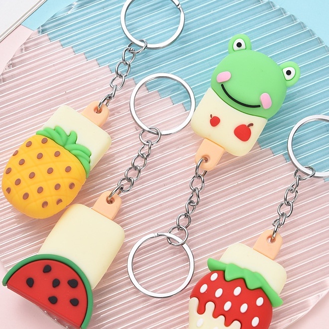 Móc khóa mô phỏng que kem giải khát mùa hè dễ thương 3.1*5.4cm