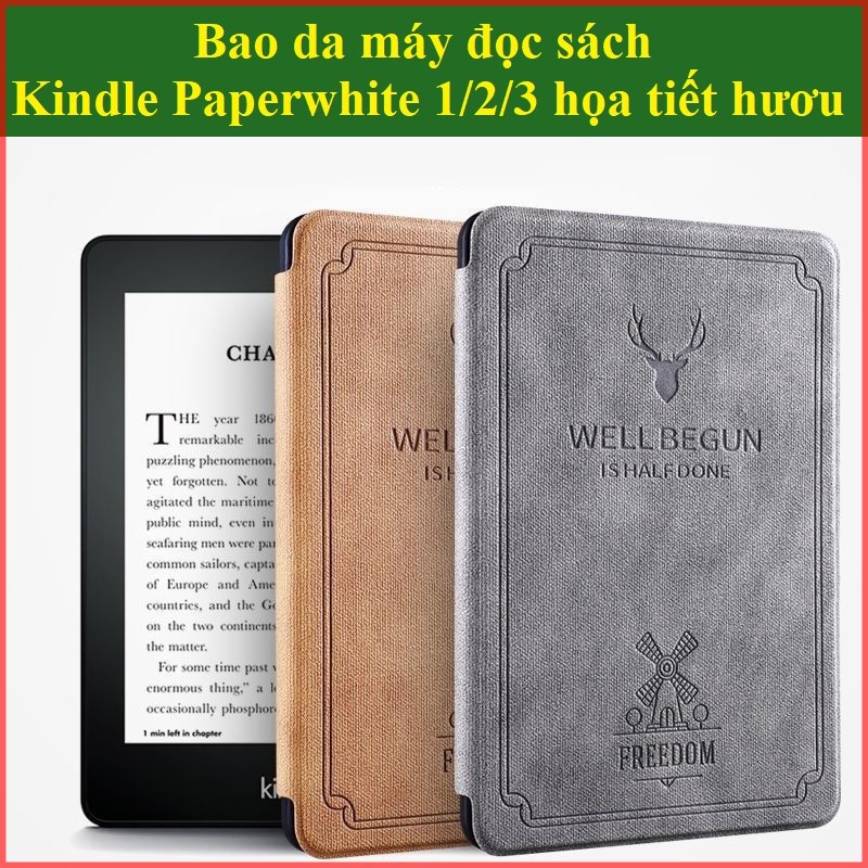 Bao da máy đọc sách Kindle Paperwhite 1/2/3 (hươu)