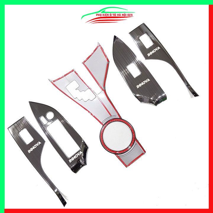 Ốp nội thất cho xe ô tô Toyota Innova 2017-2019 vân Titan bảo vệ chống trầy xước và làm đẹp xe