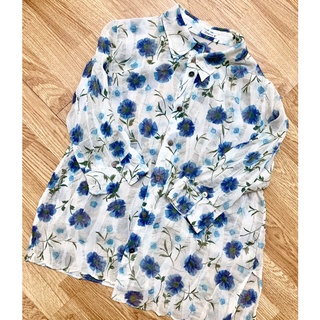 Áo sơ mi vải lụa xô vintage