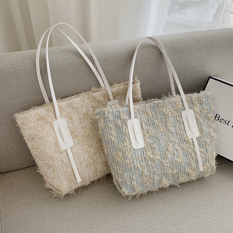 Túi đeo vai bằng vải len thời trang thanh lịch cho nữ IELGY