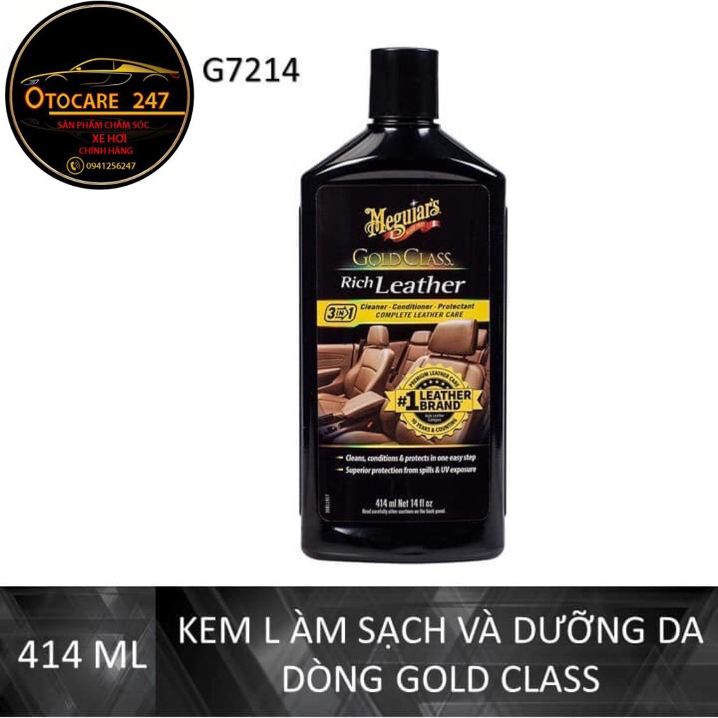 Kem Dưỡng Da Ô Tô Cao Cấp Meguiar's - GOLD CLASS RICH LEATHER G7214  - Otocare247