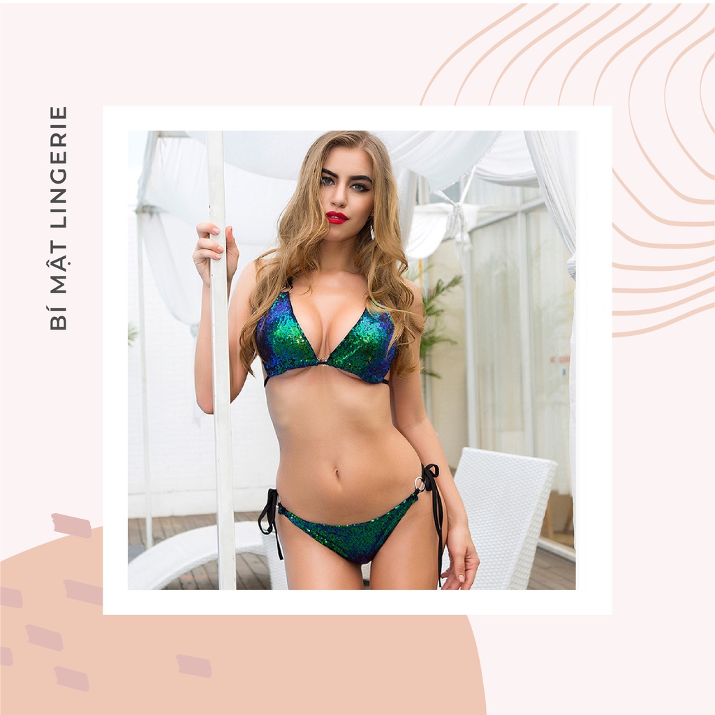 Bikini đồ bơi kim tuyến 2 mảnh nhiều màu sặc sỡ nổi bật nhất party 2023