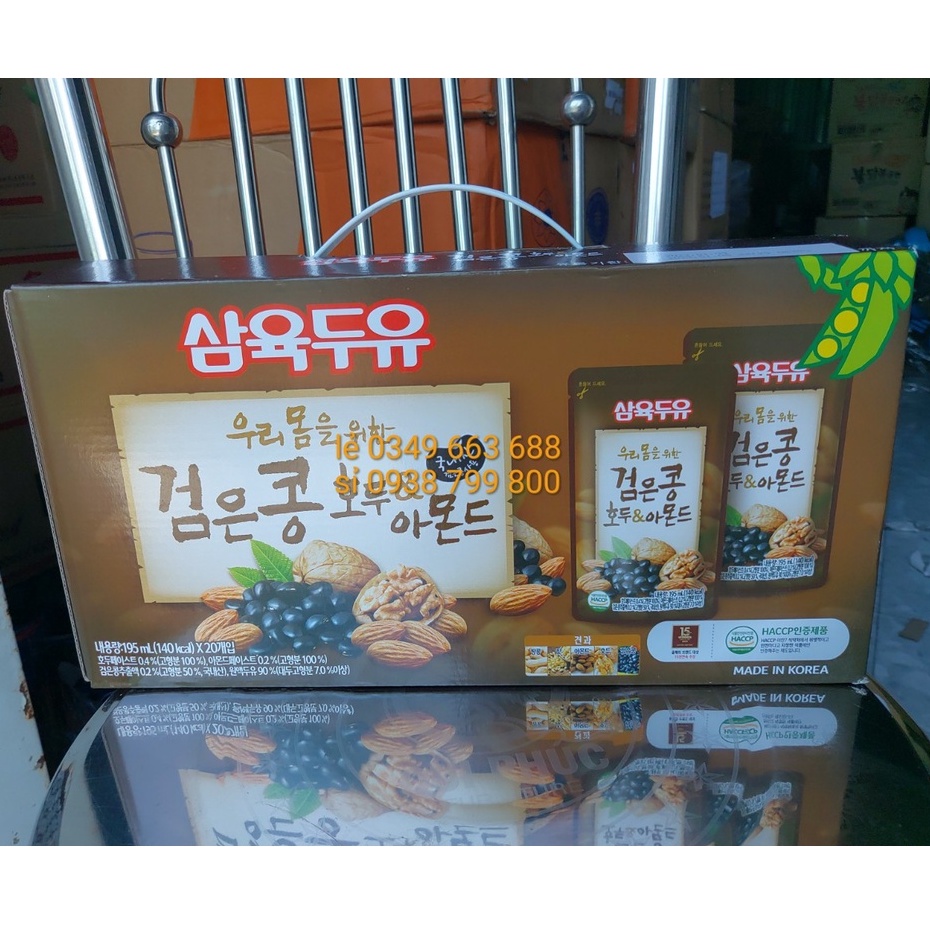 SỮA ĐẬU ĐEN HẠNH NHÂN ÓC CHÓ TÚI 190ML