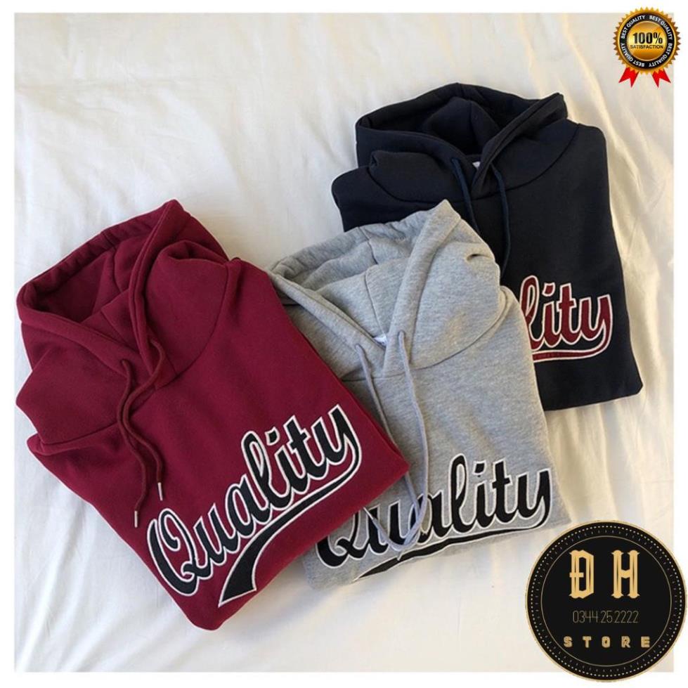 (Mẫu Mới 2021) Áo Hoodie Chữ Quality Có Mũ Nam Nữ Chất Nỉ Bông Dày Dặn Form Rộng Unisex- Áo Nỉ Nam Nữ Ulzzang Hoạ Tiết . | BigBuy360 - bigbuy360.vn