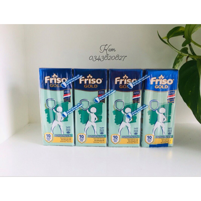 🌾🌾Sữa bột pha sẵn Friso Gold 180ml lốc 4 hộp (Trên 2 tuổi)(Thùng 48 Hộp)🌾🌾