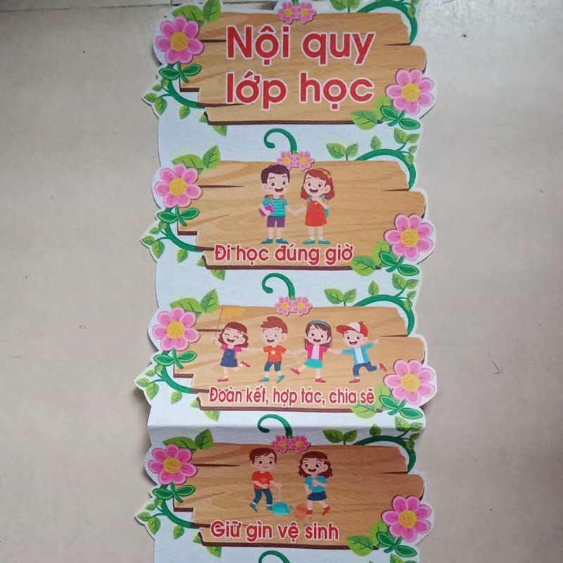 Bảng nội quy lớp học mầm non