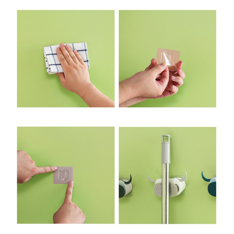 Giá Đỡ Chổi Và Cây Lau Nhà Tự Dính Tường Tiện Lợi