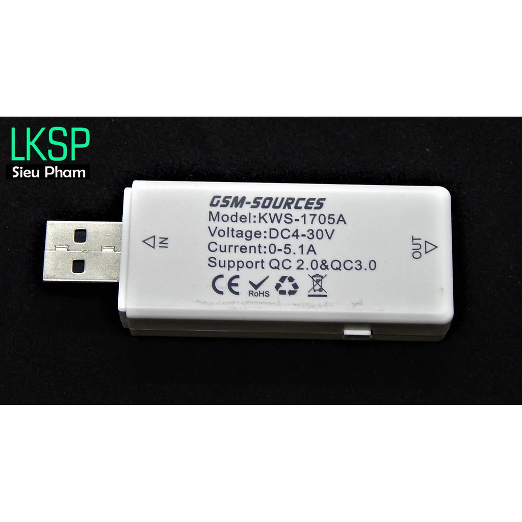 USB Tester Đo Dòng Áp V3 KWS-1705A Có Hẹn Giờ