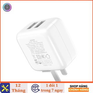Củ sạc Nhanh Fast Charging -2 Cổng USB 2A Hoco C54 -BH 12 tháng