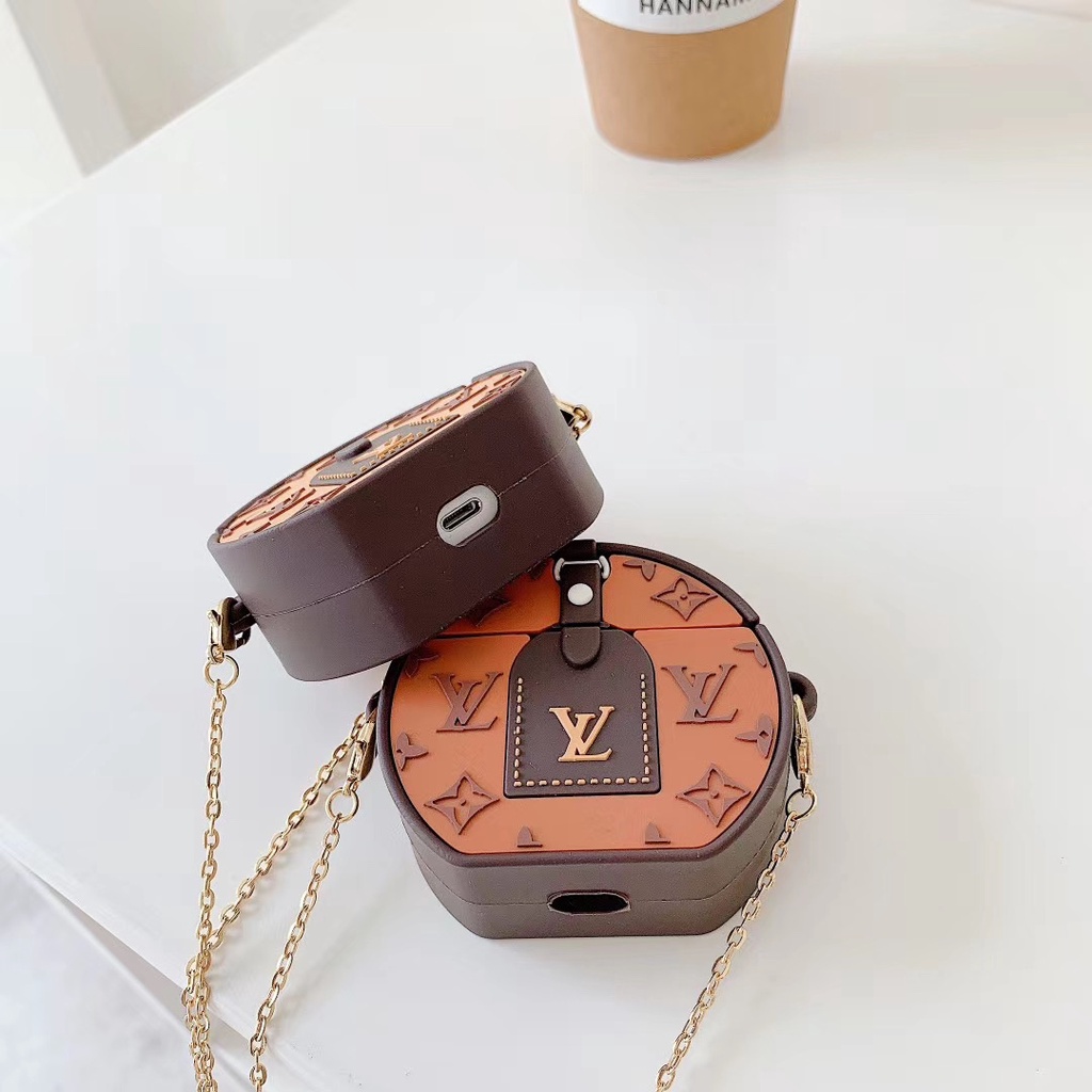 Vỏ TPU mềm bảo vệ hộp sạc tai nghe Bluetooth hình bánh trung thu tròn thích hợp cho Airpods 1/2 Pro