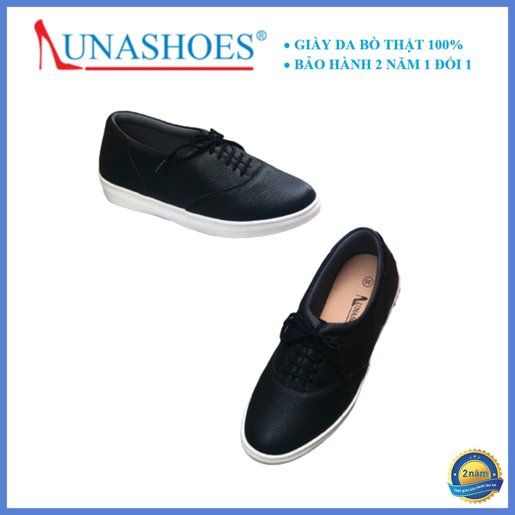 Giày Slip on nữ - Giày lười da nữ Lunashoes (701) tăng chiều cao - Chất liệu da bò sẵn hàng