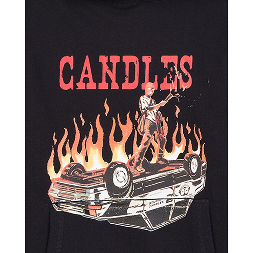Áo Hoodie Candles Flame Overturned màu đen | BigBuy360 - bigbuy360.vn