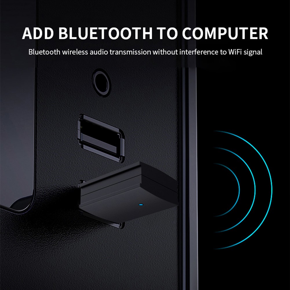 PC Usb Nhận Tín Hiệu Âm Thanh Bluetooth 5.0 Kèm Dây Cáp Âm Thanh Jack 3.5mm