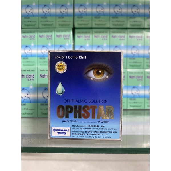 Nhỏ mắt OPHSTAR giảm mỏi mắt, khô mắt, ngứa mắt, phòng ngừa dịch bệnh về mắt