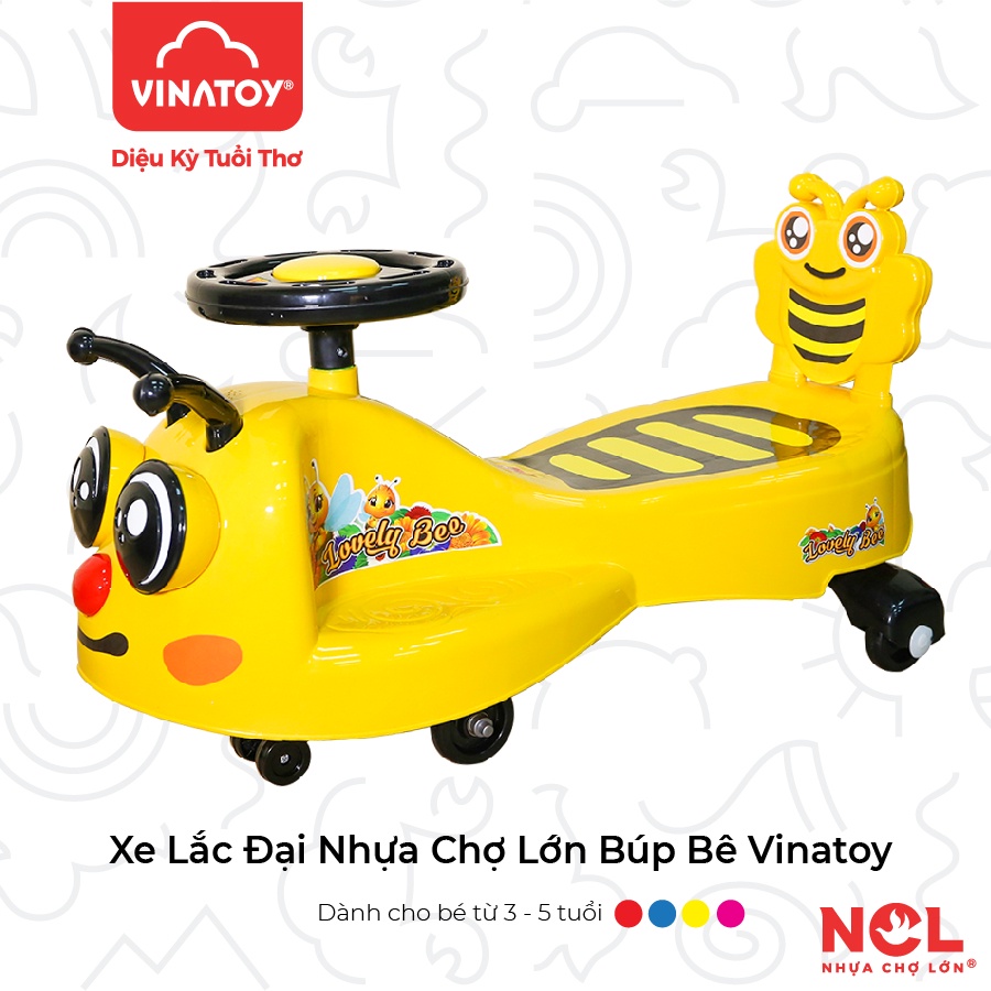Xe lắc đại Nhựa Chợ Lớn hình con Ong - M1786-X3B