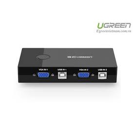 Bộ chuyển tín hiệu 2 CPU dùng 1 màn hình KVM Switch USB Ugreen 50280 Hàng Chính Hãng